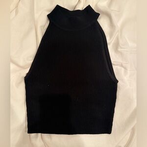 Babaton Midnight Ribbed Knit Top